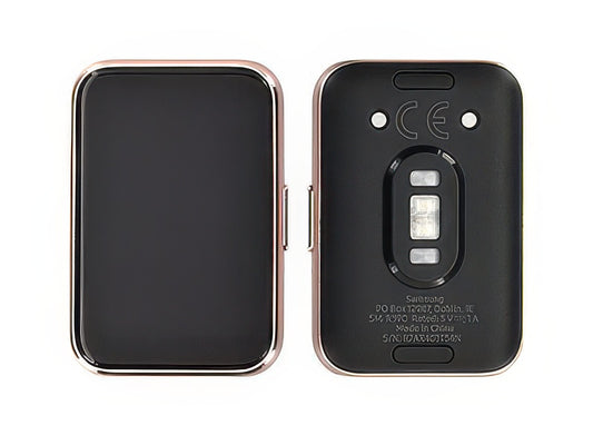 Lcd + Touch Screen + Tasti Funzione Completo Oro Rosa per Samsung SM-R390 Galaxy Fit3