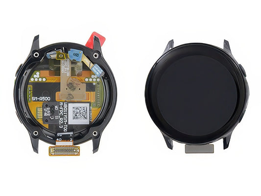 Lcd + Touchscreen + Tasti Funzione Completo Nero per Samsung SM-R500 Galaxy Watch Active