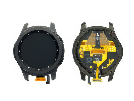 Lcd + Touchscreen + Tasti Funzione Completo Nero per Samsung SM-R770 Galaxy Gear S3 Frontier