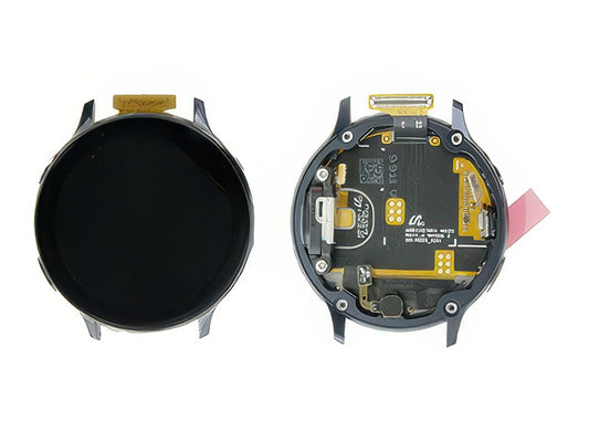 Lcd + Touchscreen + Tasti Funzione Completo Nero vers. Alluminium per Samsung SM-R820 Galaxy Watch Active2 44mm