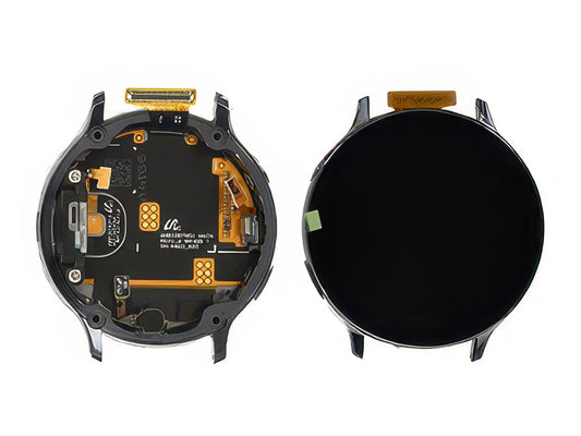 Lcd + Touchscreen + Tasti Funzione Completo Nero vers. Stainless per Samsung SM-R820 Galaxy Watch Active2 44mm