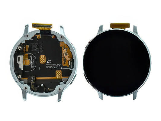 Lcd + Touchscreen + Tasti Funzione Completo Argento vers. Alluminium per Samsung SM-R820 Galaxy Watch Active2 44mm