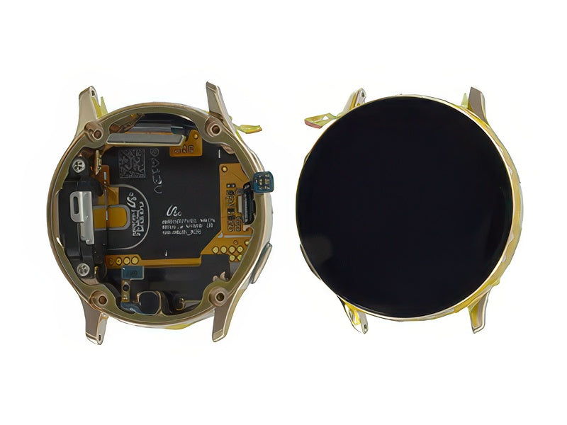 Lcd + Touchscreen + Tasti Funzione Completo Oro vers. Stainless per Samsung SM-R830 Galaxy Watch Active2 40mm