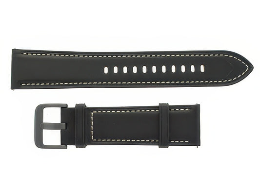 Cinturino in Pelle Completo Mystic Black per Samsung SM-R840 Galaxy Watch 3 45mm