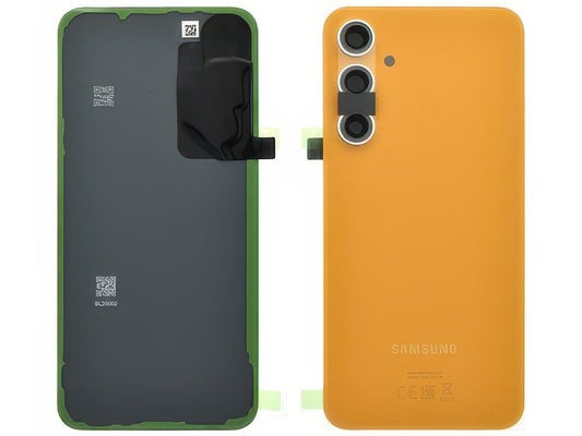 Cover Batteria + Vetrino Camera + Adesivi Arancione per Samsung SM-S711 Galaxy S23 FE
