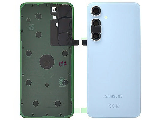 Cover Batteria + Vetrino Camera + Adesivi Blu per Samsung SM-S721 Galaxy S24 FE