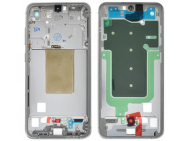 Guscio frontale + Frame Supporto Lcd + Tasti Laterali Argento per Samsung SM-S721 Galaxy S24 FE