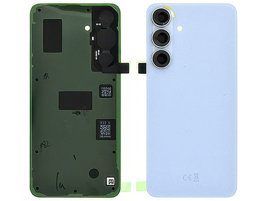 Cover Batteria + Vetrino Camera + Adesivi Azzurro per Samsung SM-S731 Galaxy S25 FE