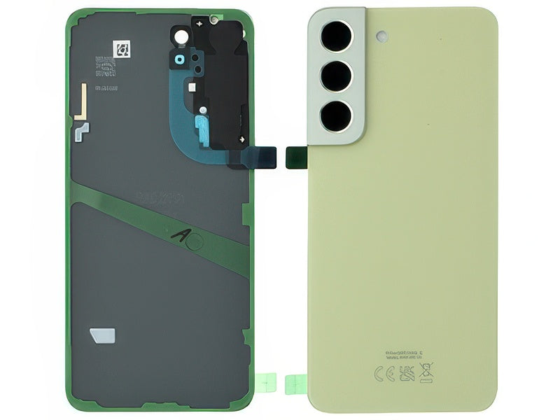 Cover Batteria + Vetrino Camera + Adesivi Cream per Samsung SM-S901 Galaxy S22