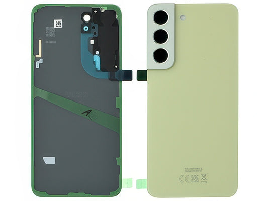 Cover Batteria + Vetrino Camera + Adesivi Cream per Samsung SM-S901 Galaxy S22