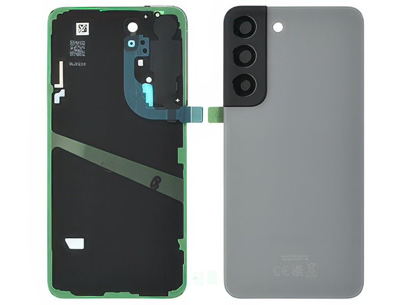 Cover Batteria + Vetrino Camera + Adesivi Graphite per Samsung SM-S901 Galaxy S22