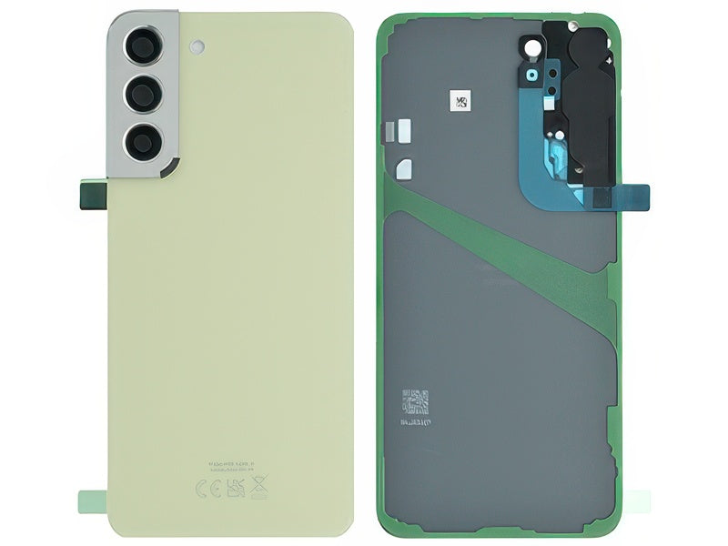 Cover Batteria + Vetrino Camera + Adesivi Cream per Samsung SM-S906 Galaxy S22+