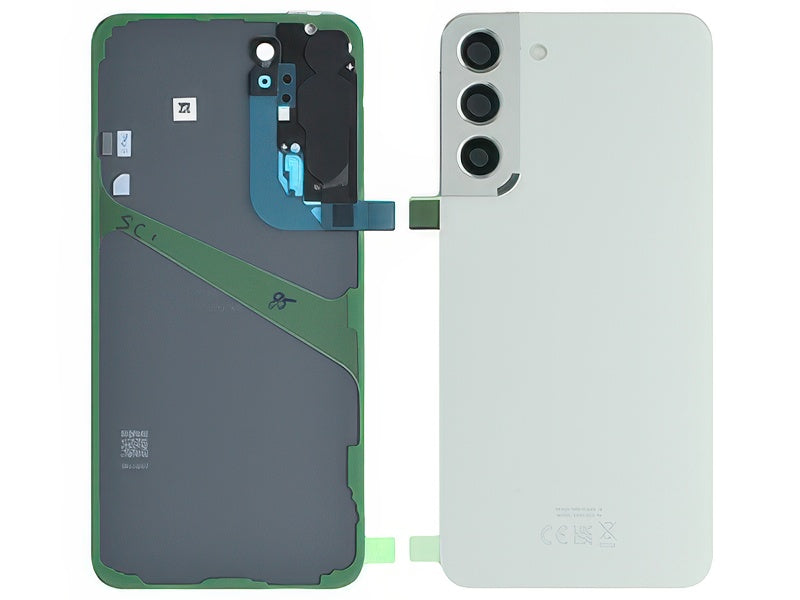 Cover Batteria + Vetrino Camera + Adesivi Phantom White per Samsung SM-S906 Galaxy S22+