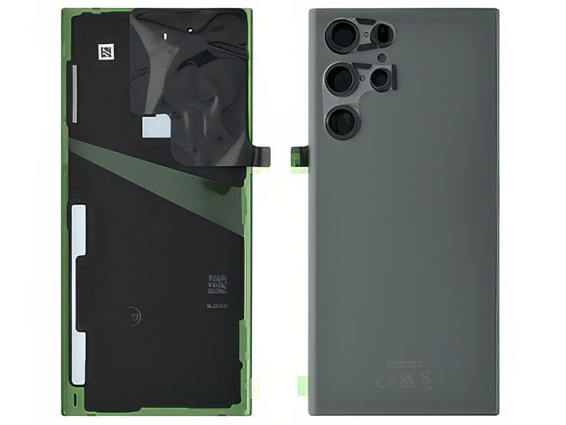 Cover Batteria + Vetrino Camera + Adesivi Graphite per Samsung SM-S908 Galaxy S22 Ultra
