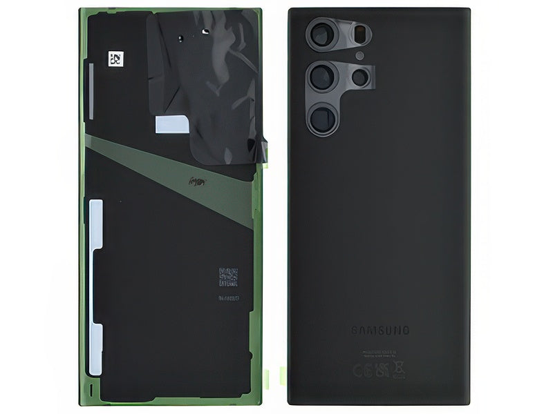 Cover Batteria + Vetrino Camera + Adesivi Phantom Black per Samsung SM-S908 Galaxy S22 Ultra