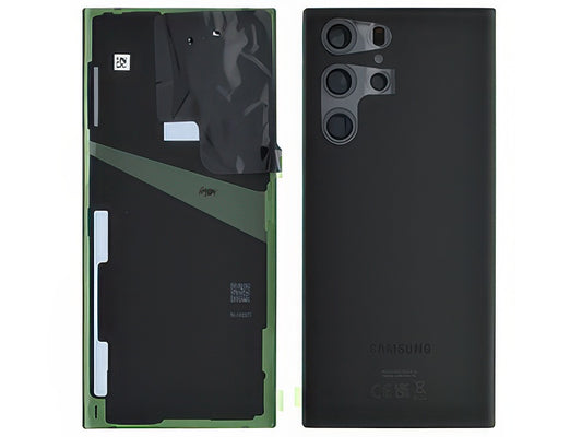 Cover Batteria + Vetrino Camera + Adesivi Phantom Black per Samsung SM-S908 Galaxy S22 Ultra