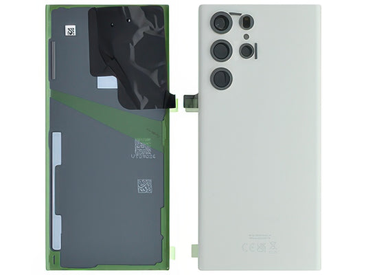 Cover Batteria + Vetrino Camera + Adesivi Phantom White per Samsung SM-S908 Galaxy S22 Ultra