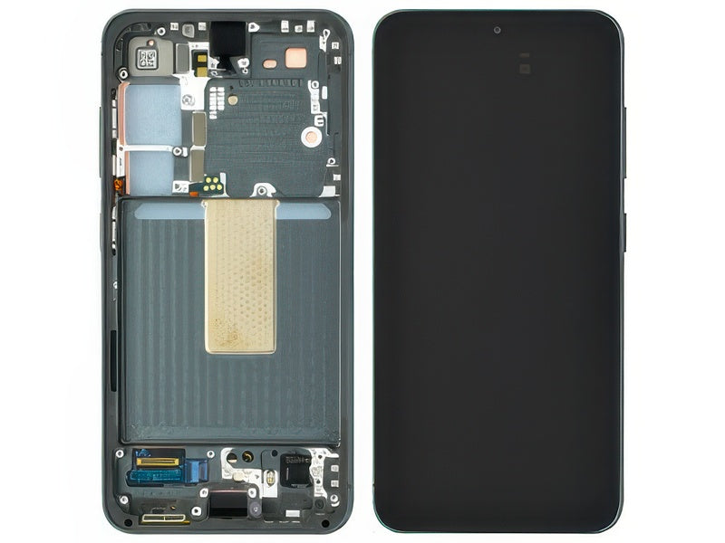 Lcd + Touchscreen + Frame + Tasti Laterali Verde per Samsung SM-S911 Galaxy S23