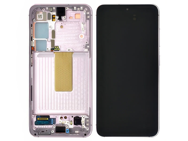 Lcd + Touchscreen + Frame + Tasti Laterali Lavender per Samsung SM-S911 Galaxy S23