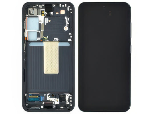 Lcd + Touchscreen + Frame + Tasti Laterali Phantom Black per Samsung SM-S911 Galaxy S23