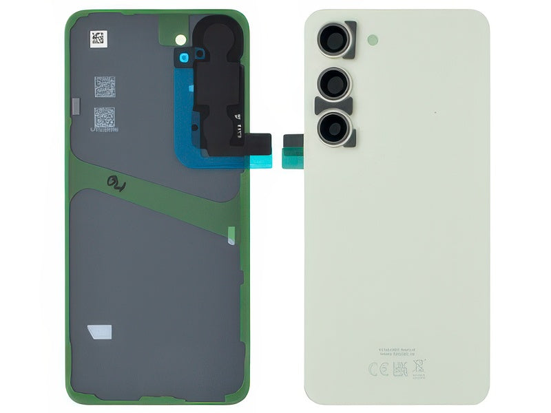 Cover Batteria + Vetrino Camera + Adesivi Cream per Samsung SM-S911 Galaxy S23