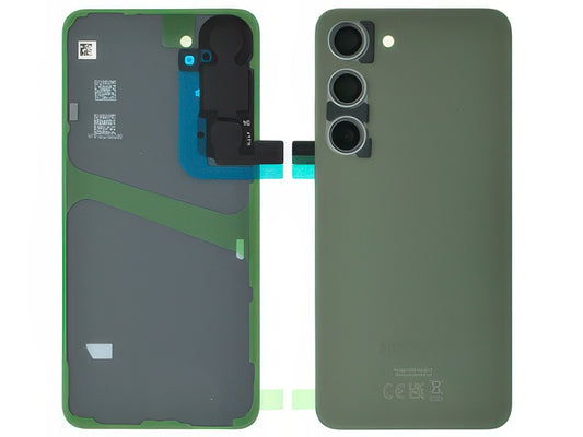 Cover Batteria + Vetrino Camera + Adesivi Verde per Samsung SM-S911 Galaxy S23
