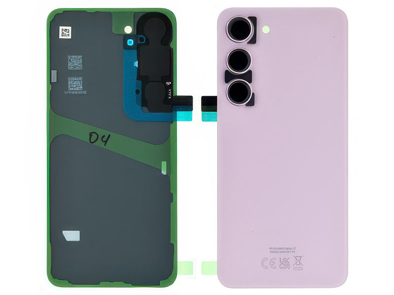 Cover Batteria + Vetrino Camera + Adesivi Lavender per Samsung SM-S911 Galaxy S23