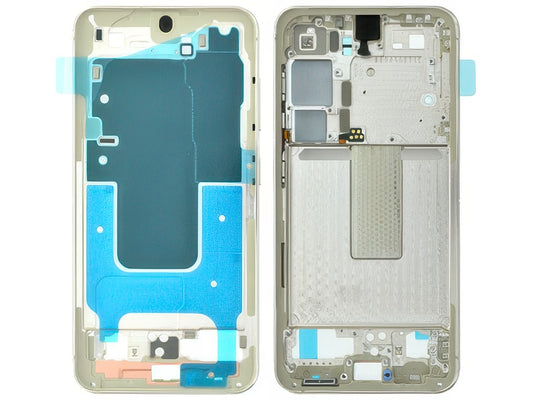 Guscio frontale + Frame Supporto Lcd + Tasti Laterali Cream per Samsung SM-S911 Galaxy S23