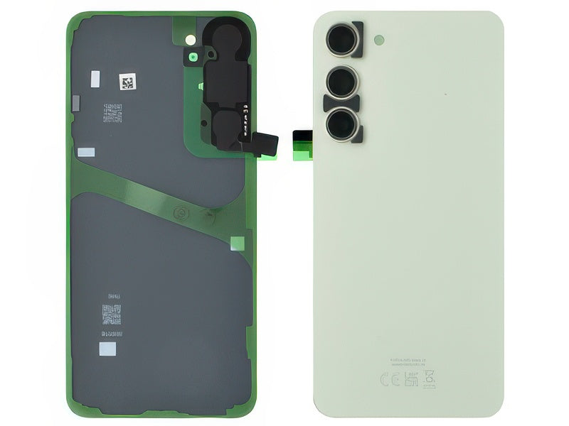 Cover Batteria + Vetrino Camera + Adesivi Cream per Samsung SM-S916 Galaxy S23+