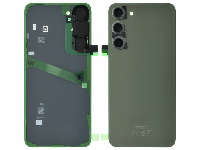 Cover Batteria + Vetrino Camera + Adesivi Verde per Samsung SM-S916 Galaxy S23+