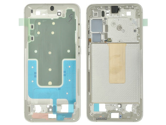 Guscio frontale + Frame Supporto Lcd + Tasti Laterali Cream per Samsung SM-S916 Galaxy S23+