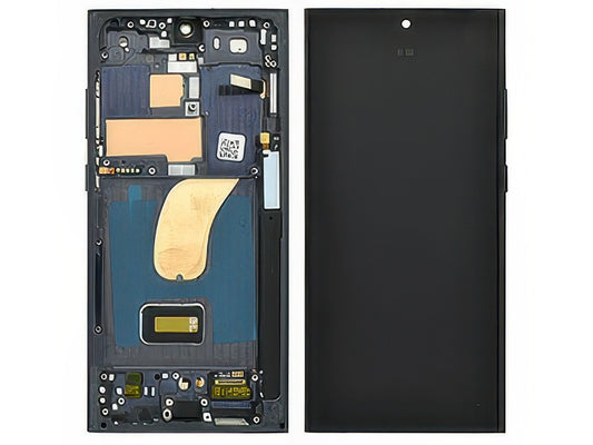 Display Lcd Soft Oled Phantom Black con Frame Qualità Eccelsa per Samsung SM-S918 Galaxy S23 Ultra