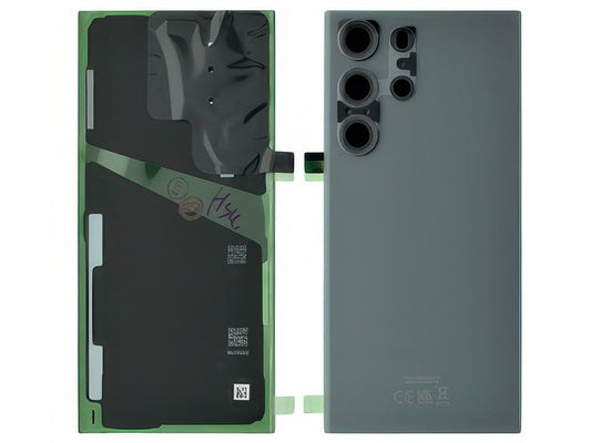Cover Batteria + Vetrino Camera + Adesivi Graphite per Samsung SM-S918 Galaxy S23 Ultra