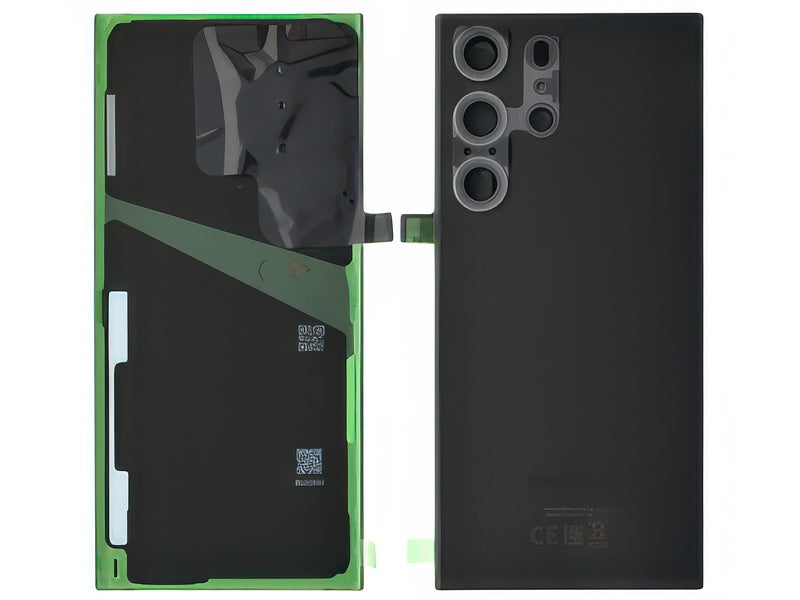 Cover Batteria + Vetrino Camera + Adesivi Phantom Black per Samsung SM-S918 Galaxy S23 Ultra