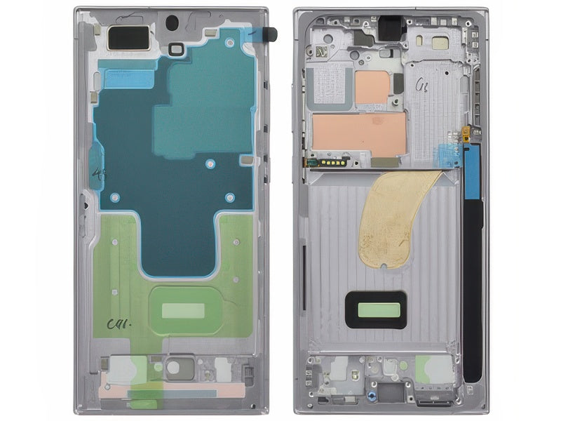 Guscio frontale + Frame Supporto Lcd + Tasti Laterali Lavender per Samsung SM-S918 Galaxy S23 Ultra