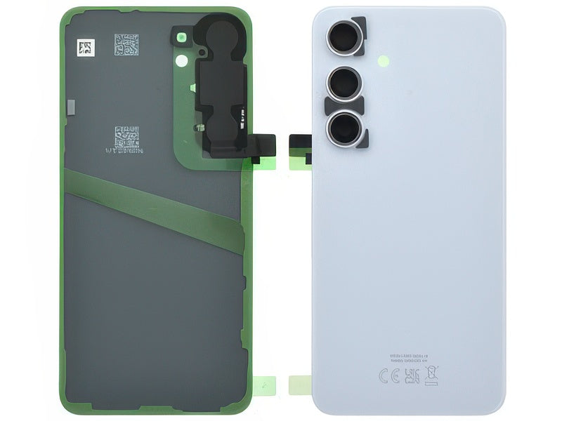 Cover Batteria + Vetrino Camera + Adesivi Sapphire Blue per Samsung SM-S921 Galaxy S24 5G