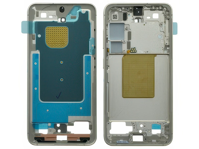 Guscio frontale + Frame Supporto LCD e Touchscreen + Tasti Laterali Amber Yellow per Samsung SM-S921 Galaxy S24 5G