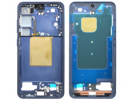Guscio frontale + Frame Supporto LCD e Touchscreen + Tasti Laterali Cobalt Violet per Samsung SM-S921 Galaxy S24 5G
