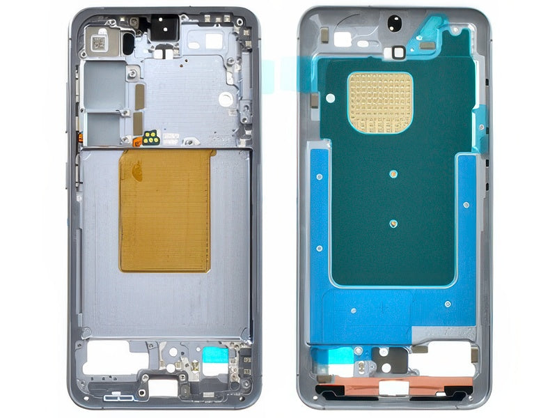 Guscio frontale + Frame Supporto LCD e Touchscreen + Tasti Laterali Sapphire Blue per Samsung SM-S921 Galaxy S24 5G