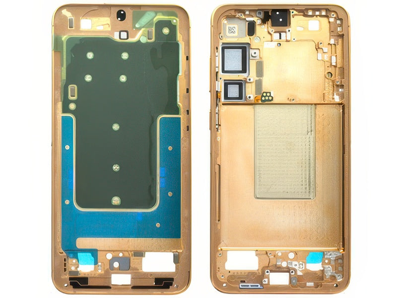 Guscio frontale + Frame Supporto LCD e Touchscreen + Tasti Laterali Sandstone Orange per Samsung SM-S926 Galaxy S24+ 5G