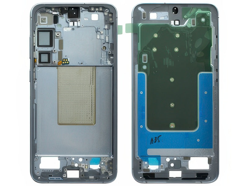 Guscio frontale + Frame Supporto LCD e Touchscreen + Tasti Laterali Sapphire Blue per Samsung SM-S926 Galaxy S24+ 5G