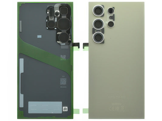 Cover Batteria + Vetrino Camera + Adesivi Titanium Gray per Samsung SM-S928 Galaxy S24 Ultra 5G