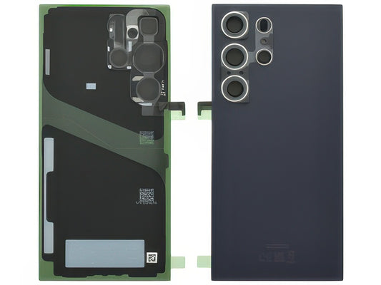 Cover Batteria + Vetrino Camera + Adesivi Titanium Violet per Samsung SM-S928 Galaxy S24 Ultra 5G