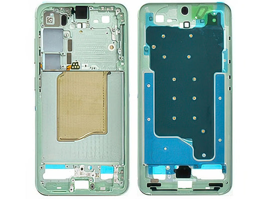 Guscio frontale + Frame Supporto LCD e Touchscreen + Tasti Laterali Mint per Samsung SM-S931 Galaxy S25