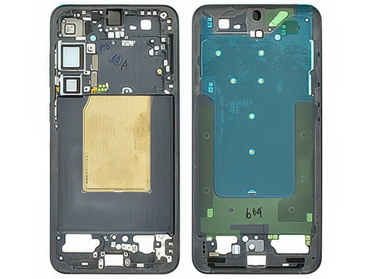 Guscio frontale + Frame Supporto LCD e Touchscreen + Tasti Laterali Blueblack per Samsung SM-S936 Galaxy S25 +