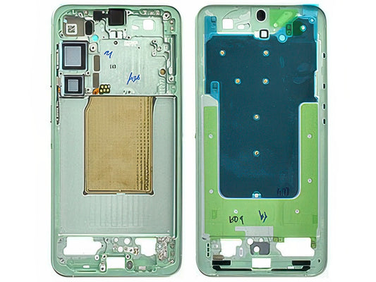 Guscio frontale + Frame Supporto LCD e Touchscreen + Tasti Laterali Mint per Samsung SM-S936 Galaxy S25 +