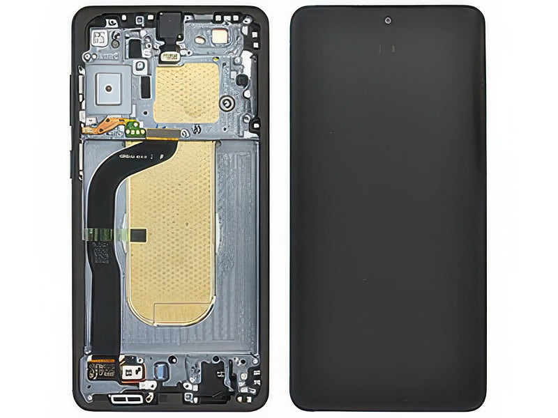 Lcd + Touch Screen + Frame + Tasti Laterali Titanium Black per Samsung SM-S937 Galaxy S25 Edge