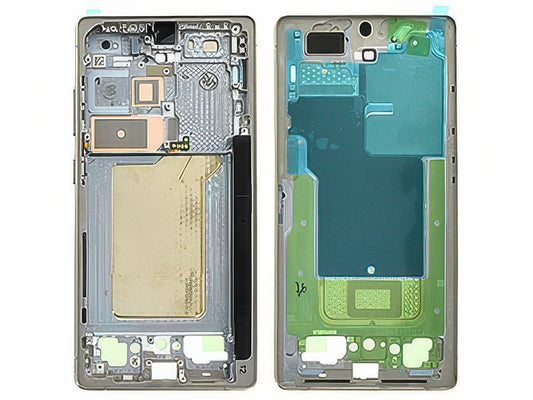 Guscio frontale + Frame Supporto LCD e Touchscreen + Tasti Laterali Titanium Gray per Samsung SM-S938 Galaxy S25 Ultra