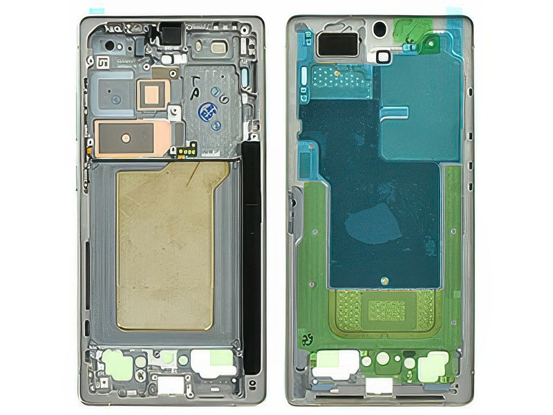 Guscio frontale + Frame Supporto LCD e Touchscreen + Tasti Laterali Titanium Silver per Samsung SM-S938 Galaxy S25 Ultra