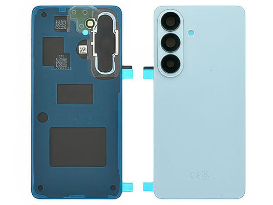 Cover Batteria + Vetrino Camera + Adesivi Sky Blue per Samsung SM-S942 Galaxy S26